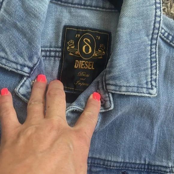 Diesel Sky Blue Denim Vest - Picture 2 of 4